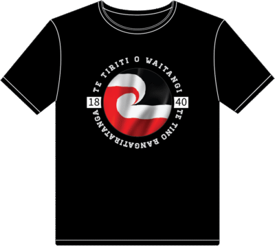 Maori Design for Waitangi Day on a T-shirt